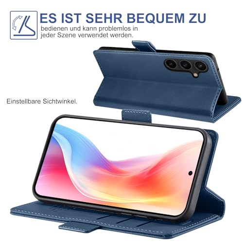 Étui de protection Samsung S24 5G antichoc bleu avec support