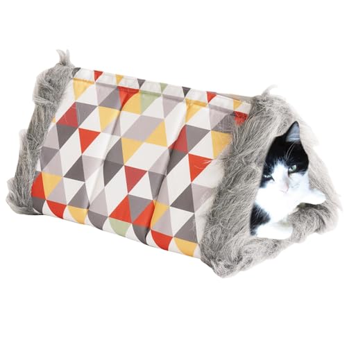 Pcingsia Cuccia invernale per gatti – Calda cuccia pieghevole semi-chiusa per animali domestici, rimovibile e lavabile, cuscino in peluche per mantenere igienico il 'animale domestico
