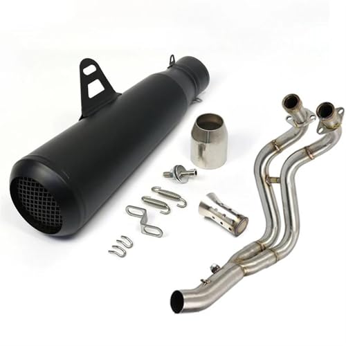 Tuyau d'échappement complet noir pour moto Yamaha YZF et MT07 FZ07
