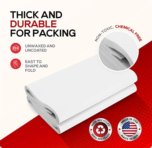 Packag Paper (620 Sheets Bulk Pack) Size 27" X 16.7" Unprinted Clean Newsprint Paper Sheets Ideal For Moving, Shipping, Box Filler, Wrapping And Protecting Fragile Items - Made In Usa #TOP1