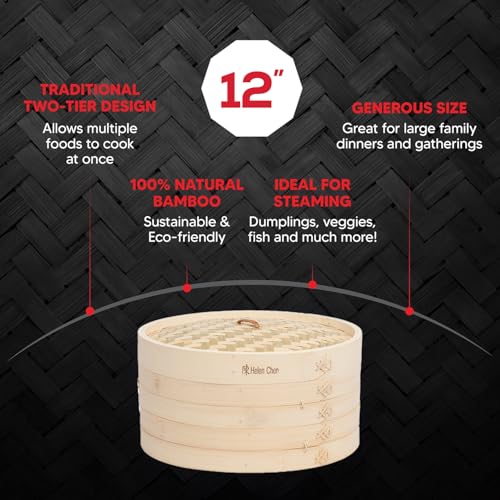 Helen's Asian Kitchen 97010 Steamer, Natural Bamboo