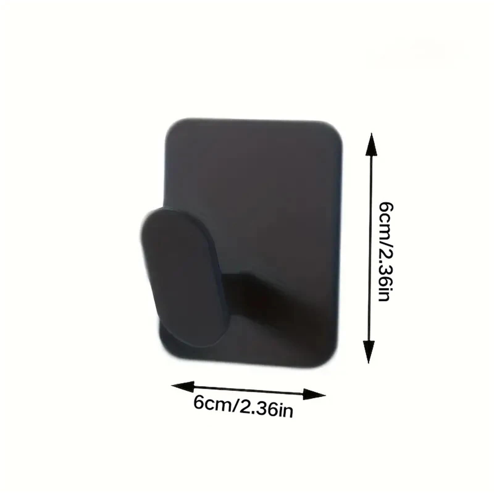 Lot de 4 crochets muraux adhésifs en acier inoxydable, faciles à installer, peu encombrants, résistants la rouille, for suspendre vêtements, chapeaux, peignoirs Pour Peignoir(Black)