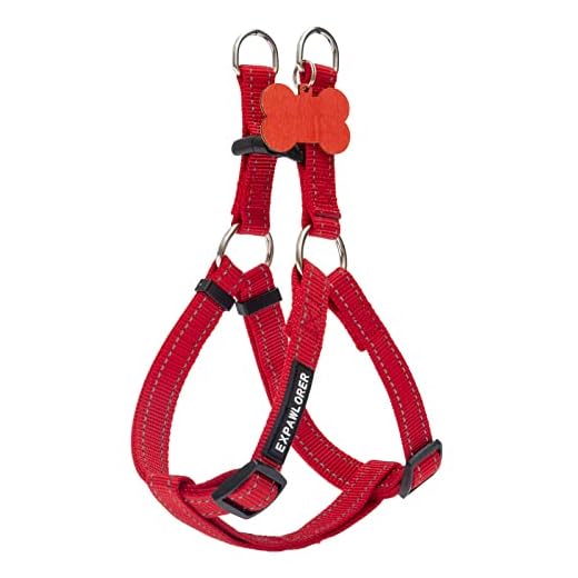 EXPAWLORER No Pull Dog Harness - Step in Reflective Dog Harness with DIY Personalized ID Tag, Adjustable Quick Release Dog Vest Harness for Small Medium Large Dogs Puppy Outdoor Training, Walking