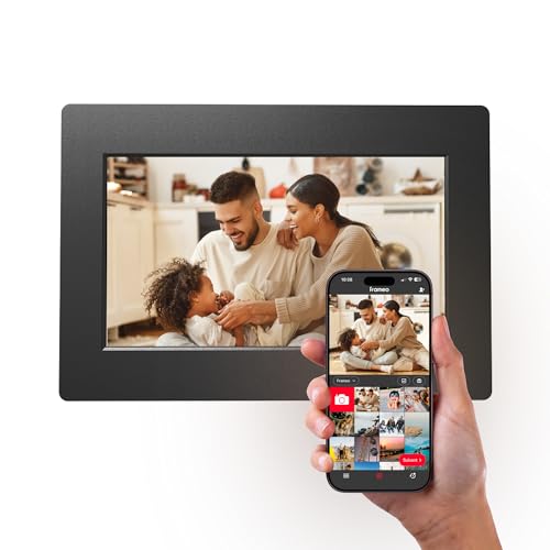 Agfaphoto - Realiview Apf700Wifi - Cornice Digitale Con Connessione Wi-Fi - App Frameo, Touchscreen Hd Da 7 Pollici, Memoria Da 32 Gb, Funzioni Meteo/