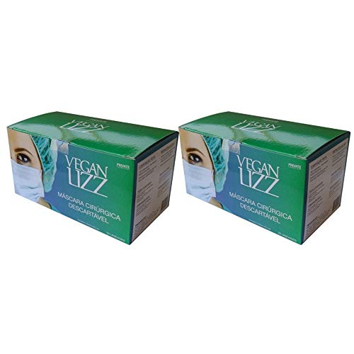 Máscaras Descartáveis Proteção Tripla Camada Filtro Meltblown 100 Un. Vegan Lizz