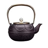FGDSA Gusseisen Teekanne Gusseisen Teekanne Japanische Art Emailliert In Teekanne Herd Wasserkocher Für Grünen Tee Oder Teebeutel