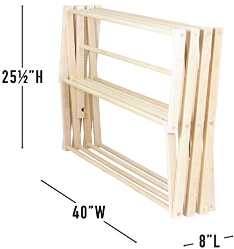 Pennsylvania Woodworks Clothes Drying Rack: Solid Maple Hardwood Laundry Rack For Bedding, Blankets, Towels & More, Heavy Duty, Folding Drying Rack Made In Usa, No Assembly Needed, Extra Large #TOP6