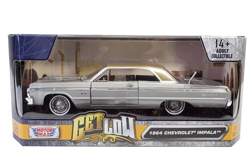 Motormax 1964 Chervolet Impala Get Low Series 1/24 Diecast Model Lowrider car