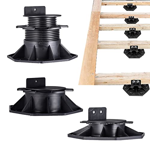 JPSDOWS Roulement d'échasses pour Patio | RoulementSocle à réglable en Hauteur,Roulements à adaptés aux terrasses en Aluminium, WPC et Bois – vue 9