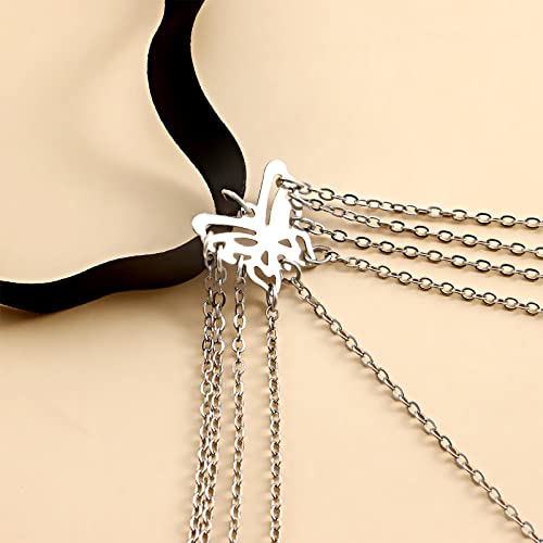 Yiendoo Sexy Crucifix Thigh Chain Silver Tassel Hollow Butterfly Cross Pendant Elastic Leg Harness Body Chain Boho Bikini Party Body Chain Beach Hottie Leg Chain Jewelry For Women Girls #TOP2