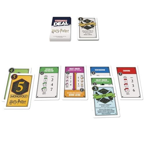 Monopoly Deal Card Game: Harry Potter - French Version, Green, 9.2 x 1.9 x 0.1 cm - Image 3