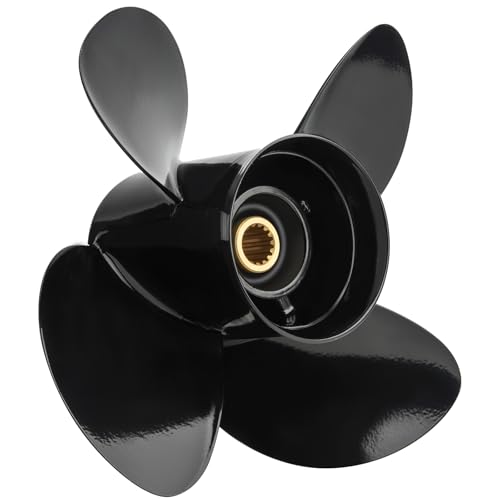 PropelTech 4 Blades 14 X 17 Aluminum Boat Propeller for Suzuki DF60-140HP