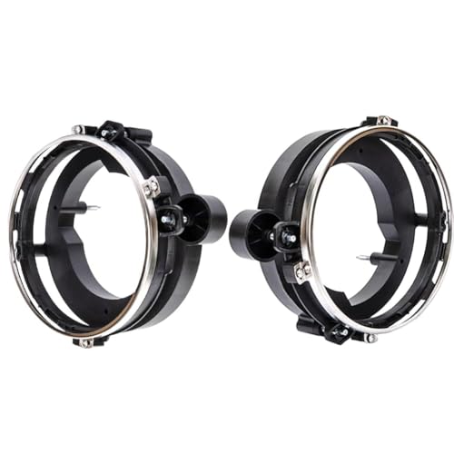 HY-SPEED Headlight Bracket Kit Compatible with Jeep Wrangler TJ 1997-2006 Left & Right Side Headlight Mounting Bucket Retainer Replacement for 110383 110384 Black Durable Head Lamp Housing Pair