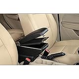 Cobear Auto Mittelarmlehne Mittelkonsole Armlehne Leder Passt für B ENZ Smart Fortwo Forfour mit Getränke Halter & 7 USB-Anschlüsse Schwarz