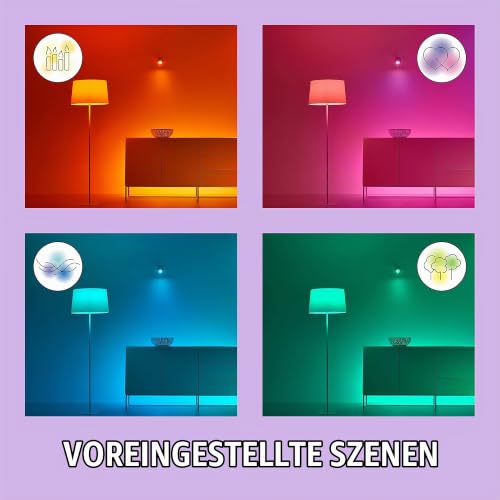 WiZ Tunable White and Color LED Lampe E27 (806 lm), 60 W 1er-Pack Lampe mit 16 Mio. Farben oder warm- bis kaltweißem dimmbarem Licht… – Ansicht 4