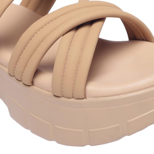 Image of MONROW Fancy and Stylish Trendy and Lightweight Casual Regularwear Vegan Flatform For Women and Girls