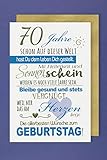 70 Geburtstag Karte Grußkarte Sonnenschein Foliendruck 16x11cm