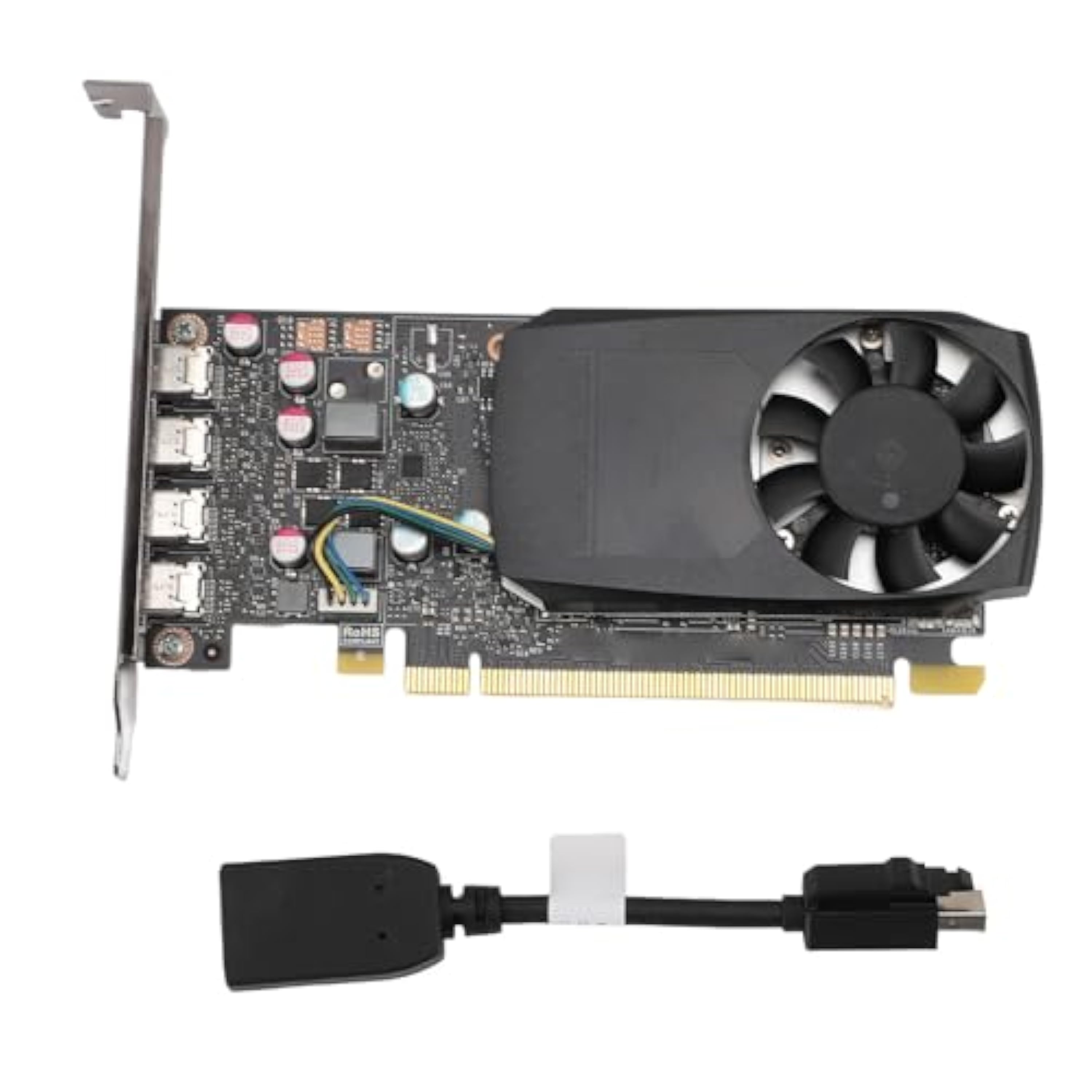 Denash Tarjeta Gráfica para Quadro P620, Tarjeta de Vídeo PCI Express 3.0 X16 de 2 GB GDDR5 de 128 bits con 512 Núcleos y Ventilador de Refrigeración, para Renderizado de Modelado 3D