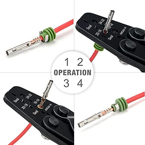 IWISS Weather Pack Crimper Tools for Crimping Delphi Packard Weather Pack Terminals & Metri-Pack Connectors, Waterproof Sealed Connectors