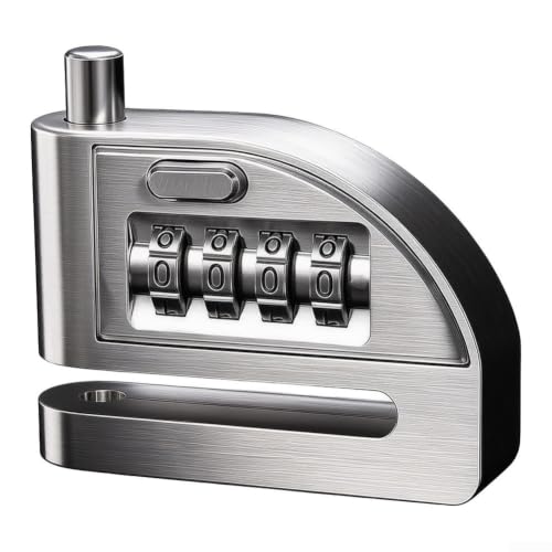 PETSTIBLE Alloy Steel Bremsscheibenschloss Wetterfest Schwarz(Silver)
