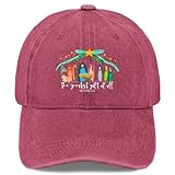 Greatest Gifts of All Christmas Birth of Jesus Religious Hats for Men Fashion Wine Red