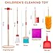 Meland Wooden Kids Cleaning Set - Toddler Pretend Play Toys with Toy Mop, Broom & House Cleaning Kit, Christmas Birthday Gift for Toddler Preschool Girls Boys