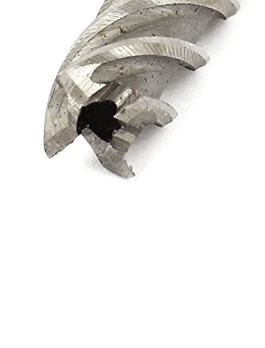 Image of uxcell 8mmx8mmx38mmx64mm Machining Cutting Tool Helical Groove 4 Flute Straight Shank Milling Cutter End Mill