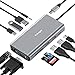 Produktbild Kubager USB C Hub  USB C Adapter 11 in 1 mit Zwei 4K HDMI, 2 USB-A 3.1, 1 USB-C 3.1, PD 100W, SD/TF, Ethernet 1000M, 1 VGA, 1 Audio 3.5mm, für MacBook Pro/Air, Laptop und mehr Typ-C-Geräte.