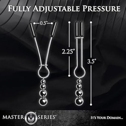 Master Series Adornar conjunto de Abrazadera de Pezón de Triple Cordón - 64 gr