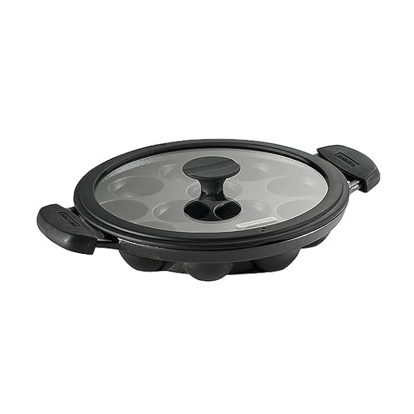 Tramontina Utsava Pre-Seasoned Cast Iron Appam Pan, 12-Hole Appe Pan with Lid, Great for Paniyaram, Takoyaki and More by Tramontina - Image 6