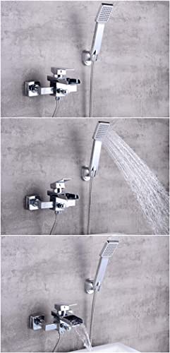 Ensemble cascade baignoire chrome B au fini miroir haut de gamme