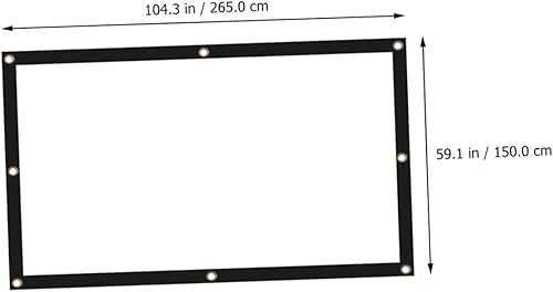 Miniatura 2 de Polyester Projector Screen for Indoor Outdoor Movie Home Office Use HD Projection