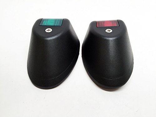 Marine Boat Pair Of Green Red Navigation Side Light Black Nylon Housing 12V 10W #TOP3