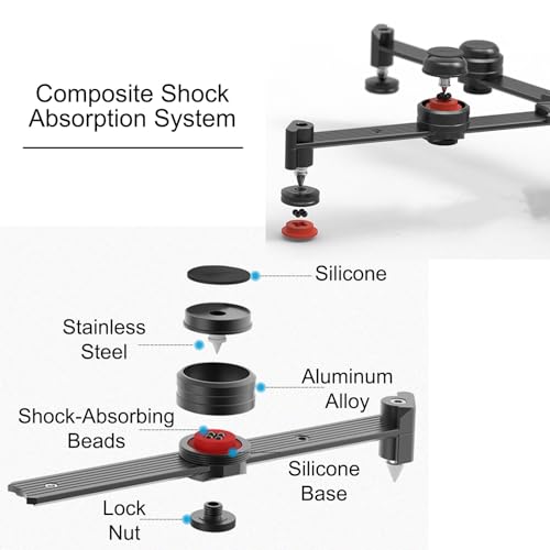 Equipo HiFi Estante for Componentes de Audio y Vídeo de 1/2/3/4 Niveles, Gabinete Receptor Estéreo Estante Esquinero, para Cine en Casa Dormitorio(47.5cm/18.7in) - imagen 4