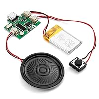 Sound Modul Steuerung über Tasten, 8MB Programmierbar USB Herunterladbar, MP3 Musik Platine mit Lautsprecher für DIY Personalisierte Grußkarten, Kreatives Musikgeschenk