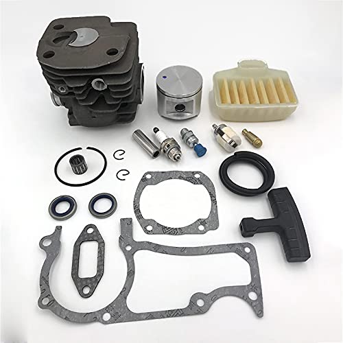 Conjunto de pistón de cilindro de 48MM, filtro de aire, junta de manguera de combustible, Kit de bujía for motor de motosierra HU-SQ-VA-RN-A 365 362 Accesorios para herramientas eléctricas de jardín