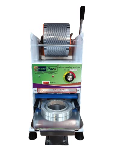 SMART PACK manual cup sealing machine Heavy Duty Cup Foil Sealing Machine | Sealing Plastic, Containers | Sealing Diameter (Green)