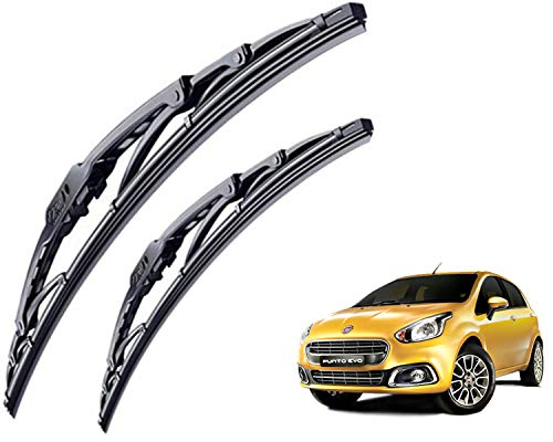 Image of WolkomHome High Performance OE Car Wiper Blade Replacement set of 2 Pc Right 24 inch Left 16 inch for Fiat Punto Evo