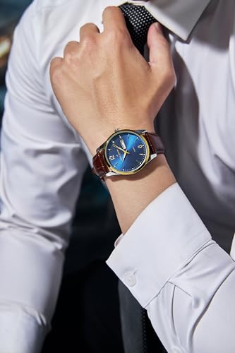 Image of Daniel Hechter Paris Analog Quartz Watch for Men with Sunray Round Dial, Leather Strap, Day & Date Display & Water Resistant