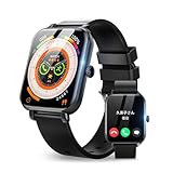 スマートウォッチ Bluetooth通話 【新モデル 45mmHD大画面】 スマートウォッチ iPhone対応&アンドロイド対応 軽量 音楽再生 活動量計 着信/メッセージ通知 Bluetooth5.3 多機能スマートウォッチ 110種類運動モード 防水 腕時計 天気予報 スポーツウォッチ レディース メンズ 200+種類文字盤 Smart Watch 腕上げ点灯 女性生理周期 (ブラック)