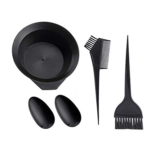 4 PCS Hair Dye Coloring Salon Tool Kit, Hair Tinting Bowl, Hair Color Brush & Comb, Ear Cover for Hair Coloring Bleaching Hair Dryers DIY Hair Dye Tools