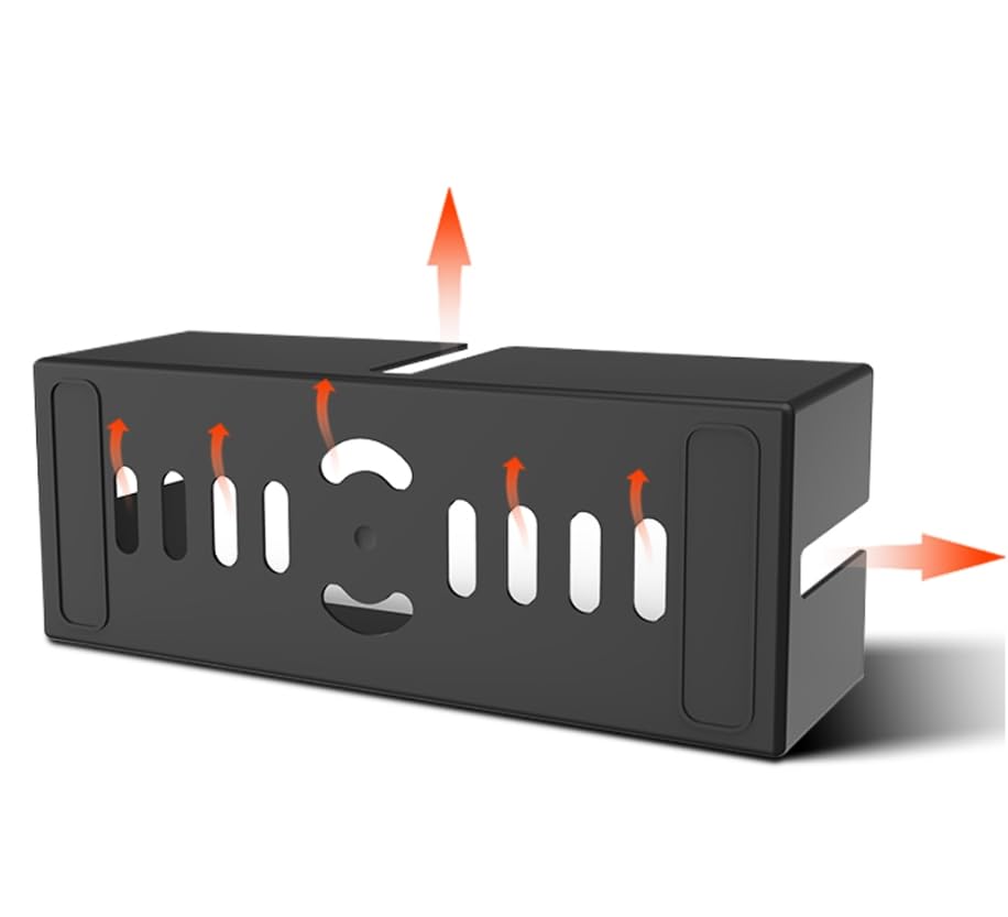 Pudełko do zarządzania kablami, schowek na kabel, organizer na przewody telewizyjne, komputer, router i koncentrator USB na biurko domowe biuro kuchnia, pudełko do przechowywania na biurko, dekoder