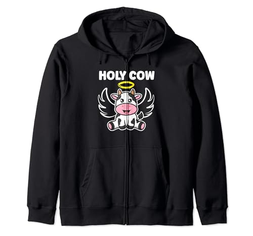 Holy Cow Livestock Cow Lover Cattle Farmer Midwest Pride Zip Hoodie