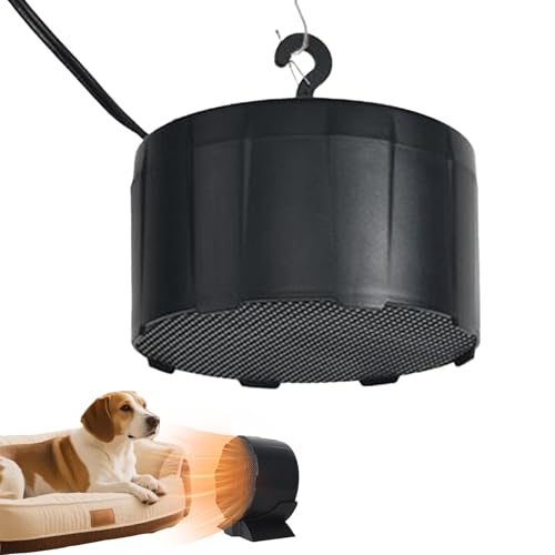 Calentador inalámbrico para perreras para exteriores, 2 ajustes silenciosos portátiles, calefacción de pared interior para mascotas, cachorros, gatos y otros animales.