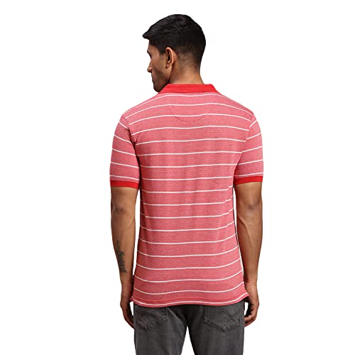 Image of Colorplus Men's Pure Cotton Solid Pattern Classic Fit Polo Neck Half Sleeve Casual T-Shirt