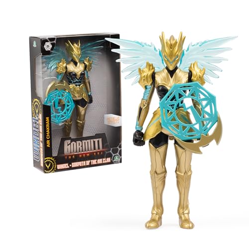 Ya en mundofriki.es: Gormiti - Figura de 27 cm de Windel con su Arma Chakram Energético, Gormiti de la Nueva Era, Armadura de Quitar y Poner, Brillantes con Acabados Metálicos, 9 Puntos de Articulación, Famosa (GRV06200)