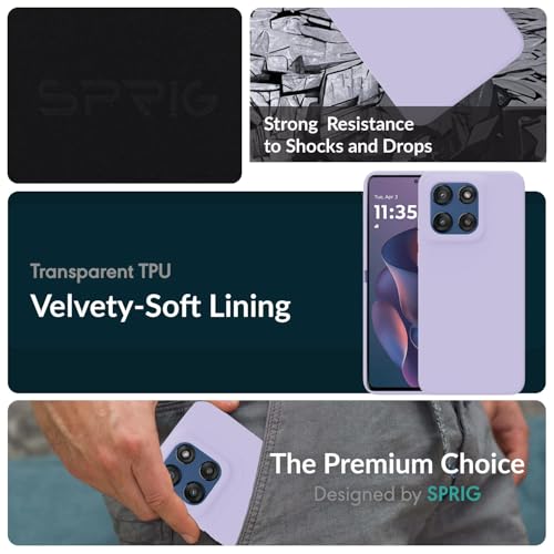 Image of SPRIG Compatible with Moto Edge 60 Stylus Premium SilkTone Back Cover Drop Tested Shock Proof Mobile Case for Men, Women, Boys and Girls with Camera Protection (Light Purple)