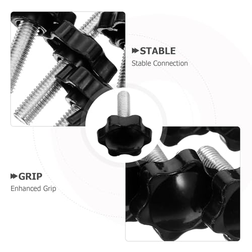 Perillas de estrella hexagonal en acero inoxidable y plástico M20 4