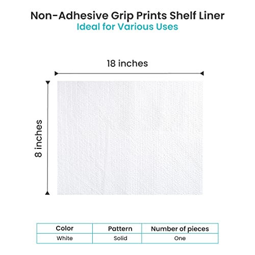 Con-Tact Brand Grip Prints Shelf Liner, Durable and Non-Adhesive Liners, Non-Slip Drawer and Cabinet Liner, 18\" x 8\', White, Pack of 1 Roll - Thumbnail 2