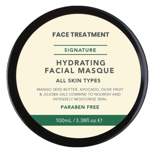 Image of Signature Hydrating Facial Masque 100ml, Deep Moisturising Face Mask with Mango Seed Butter, Avocado, Olive Fruit & Jojoba Oils, Paraben Free, Leaves Skin Soft & Radiant, Suitable for All Skin Types